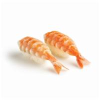 Ebi (Shrimp) Nigiri · Cooked shrimp. 
These menu items are raw or undercooked. Consuming raw or undercooked meats,...