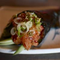 Hamachi Hand Roll · Yellowtail and green onion. Add quail eggs and flying fish roe for an additional charge. The...