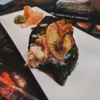 Teresa Special Hand Roll · Unagi, crab, cucumber, avocado, tobiko.
These menu items are raw or undercooked. Consuming r...