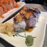 California Deluxe Roll · Imitation crab, avocado, and eel. 
These menu items are raw or undercooked. Consuming raw or...