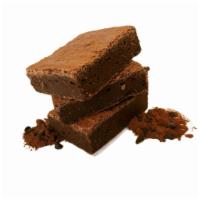 1 Piece Dark Chocolate Brownie · 2.75 oz. Chocolate lovers rejoice. Fudgy, Belgian dark chocolate brownie that can cure any c...