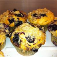 4 oz. Blueberry Lemon Muffin · 1 piece. Bursting with blueberries and lemon this refreshing muffin is topped off with brown...