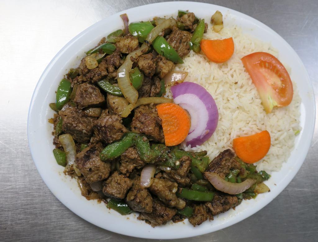 Beef Tips and Rice · 
