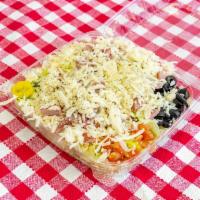  Antipasto Salad · Lettuce, tomatoes, onions, green peppers, black olives, mozzarella, pepperoncini, ham & sala...