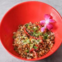 Yakimeshi · Chicken, beef or shrimp, white or brown rice, sauteed vegetables, scallions, yakisoba sauce ...