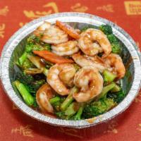86. Shrimp with Fresh Broccoli · 