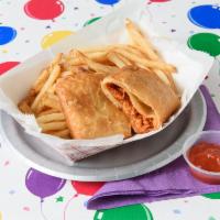 Pizza Puff with Fries · 