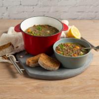 Hearty Lentil Soup · Vegetarian and hearty version of the classic lentil soup.