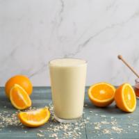 16 oz. Citrus Blast Smoothie · Orange juice, orange zest, almond milk, Greek yogurt, honey, and oats.
