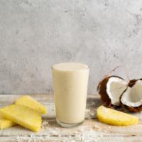 16 oz. Island Sunshine Smoothie · Banana, pineapple, coconut milk, dried coconut, and virgin coconut oil.
