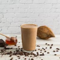 16 oz. Choco Coconut Smoothie · Coconut milk, dried coconut, virgin coconut oil, peanut butter, Greek yogurt, unsweetened co...