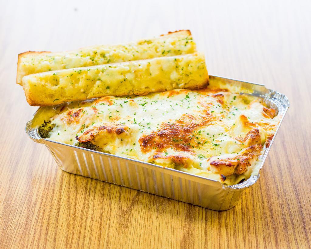 Pasta with Sauce · Served with garlic bread. 