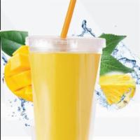 Yellow Smoothie · Pineapple sorbet fresh banana, mango, pineapple and lemon juice.