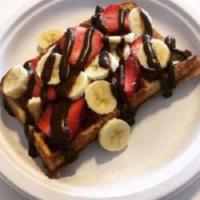 Fruity Nut Waffle · Nutella with strawberry, banana or strawberry and banana.