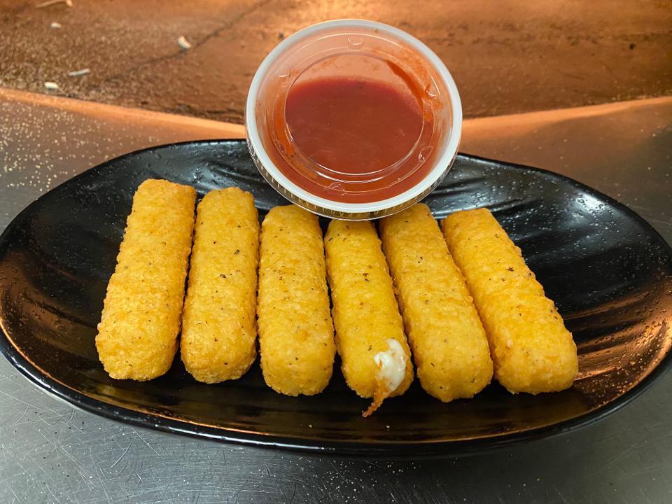 Cheese Sticks · 6 of our mozzarella cheese sticks served with dipping sauce.