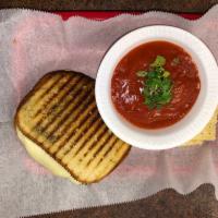 Grilled Cheese and Cream of Tomato Soup · Homemade White Bread grilled with American Cheese.  Add a bowl of homemade cream of tomato s...