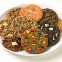 2 Dozen Assorted Cookies Platter  · Assorted cookies. Includes 4 flavors - chocolate chip, sugar, M&M's and a store favorite.