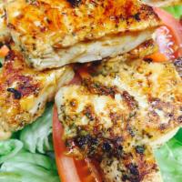 Chicken Kabob Salad · Salad with chicken that has been cooked on a skewer.