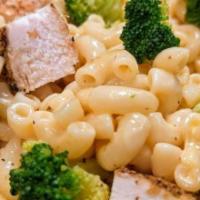 Grilled Chicken ＆ Broccoli Mac ＆ Cheese · Our homemade mac ＆ cheese with seasoned grilled chicken and fresh steamed broccoli mixed in....