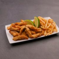 Fish and Chips · Served 2. Fried fish with french fries. Peixe frito com batata frita. Served dois.