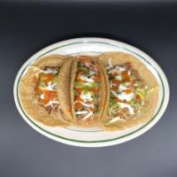 Taco Plate- 3 Tacos · House specialty. Made-from-scratch corn tortillas with choice of meat served 