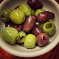 Bowl of Olives · A mix of kalamata and castelvetrano olives