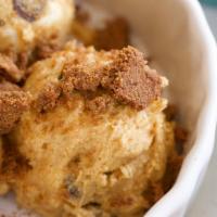 Pumpkin Ginger Single Scoop · A seasonal favorite. Pumpkin Dough with white chocolate and milk chocolate. Pairs perfectly ...