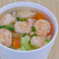 Shrimp Mix Vegetables Soup · Savory liquid dish made with a variety of vegetables. 