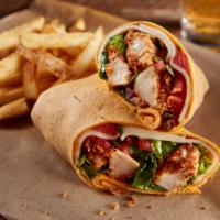 Chicken Tender Wrap · Jalapeno cheddar tortilla, provolone cheese, chicken tenders, lettuce, tomatoes and ranch. T...