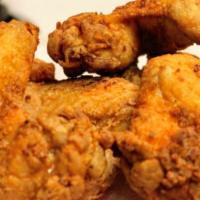 Fried Chicken · 4 pieces. 4 pieces fried gold-brown served with 2 sides. Consuming raw or undercooked meat, ...