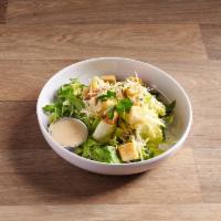 Caesar Salad · Romaine heart, Parmesan and croutons tossed with Caesar dressing.