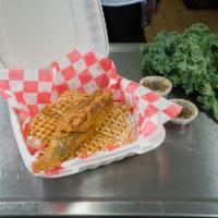 Fish & Waffle Breakfast · 1 piece fried fish with our classic buttermilk waffle. 