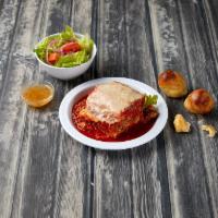 Meat Lasagna · Ultimate layers of pasta, cheese and meat ans our homemade marinara sauce. Include with hous...