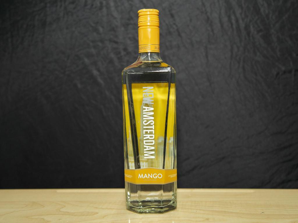 New Amsterdam Mango Flavored, 750 ml. Vodka (35.0% ABV) · New Amsterdam Vodka is 5 times distilled and 3 times filtered to deliver a clean crisp taste. New Amsterdam flavors are crafted using our award-winning original 80-proof vodka. This apple vodka is refreshing and crisp with bright apple flavors. Must be 21 to purchase.