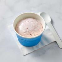 Fresh Strawberry Ice Cream · Topped with fresh strawberry puree.