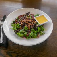 Cranberry Pecan Salad · Fresh mixed greens, tossed with caramelized pecans, and dried cranberries, tossed in our cha...
