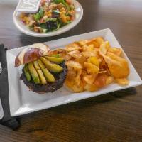 Black Bean Burger · The dubliner vegetarian burger with your choice of cheese, avocado, baby greens, red onions ...
