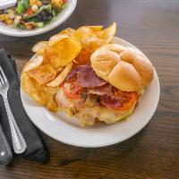 Smoked Turkey Club · House-smoked sliced turkey breast, marinated tomatoes, grilled onions, house-cured rashers, ...