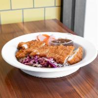 Chicken Katsu Curry Bowl · Chicken breast breaded with our house spice blend and panko then fried to perfection. Served...