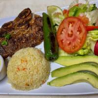 Costillas asadas de Res ( Grilled Beef Ribs) · Costillas de Res ( Beef Ribs )
accompanied with rice, salad, avocado, jalapeno and homemade ...