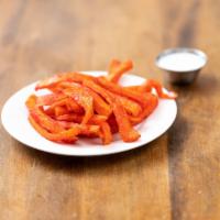 Masala Fries · Thick cut fries cooked with masala seasoning.