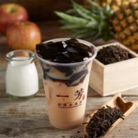 Cold Grass Jelly Black Tea Latte  · Yifang Black tea latte with house-made herbal grass jelly. Recommendation: 70% sweetness and...