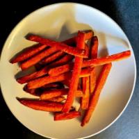 Sweet Potato Fries · Sweet Potato fries  served with jalapeno ranch dressing.