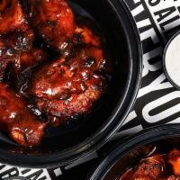 BBQ Wings - 8pc · Mixed Wings oven-baked then smothered in BBQ sauce. (All Flats or Drums only not available a...