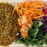 Lentil Bowl · Basmati rice or quinoa, fresh homemade lentils, lettuce, kale, red cabbage, tomatoes, radish...