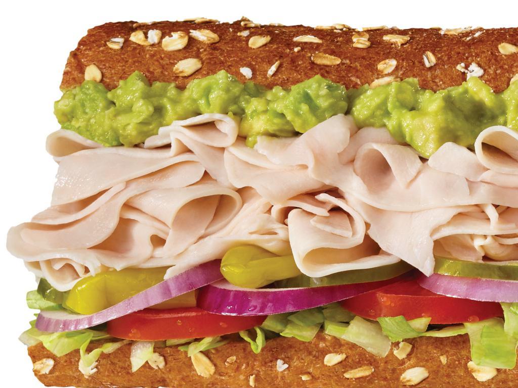 #24 Turkey & Avocado Sandwich · 1/4 lb. of turkey, fresh avocados, and mayo. Served Togo's Style (lettuce, tomatoes, onions, pickles, and pepperoncinis).