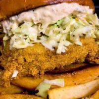 Lobster Burger · Fried trail coleslaw with smoky Tatar sauce.