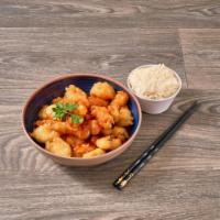 130. Sweet and Sour Chicken · With white rice.