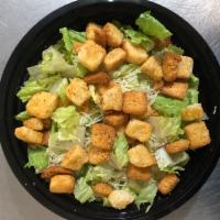 Classic Caesar Salad · Fresh, Crisp Romaine Lettuce, Parmesan Cheese and Seasoned Croutons. Tossed with Caesar Dres...