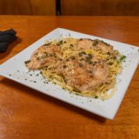 Chicken Piccata · Sauteed Lightly Breaded Chicken Breast with a Bright Lemon, Parsley, White Wine, and Caper S...